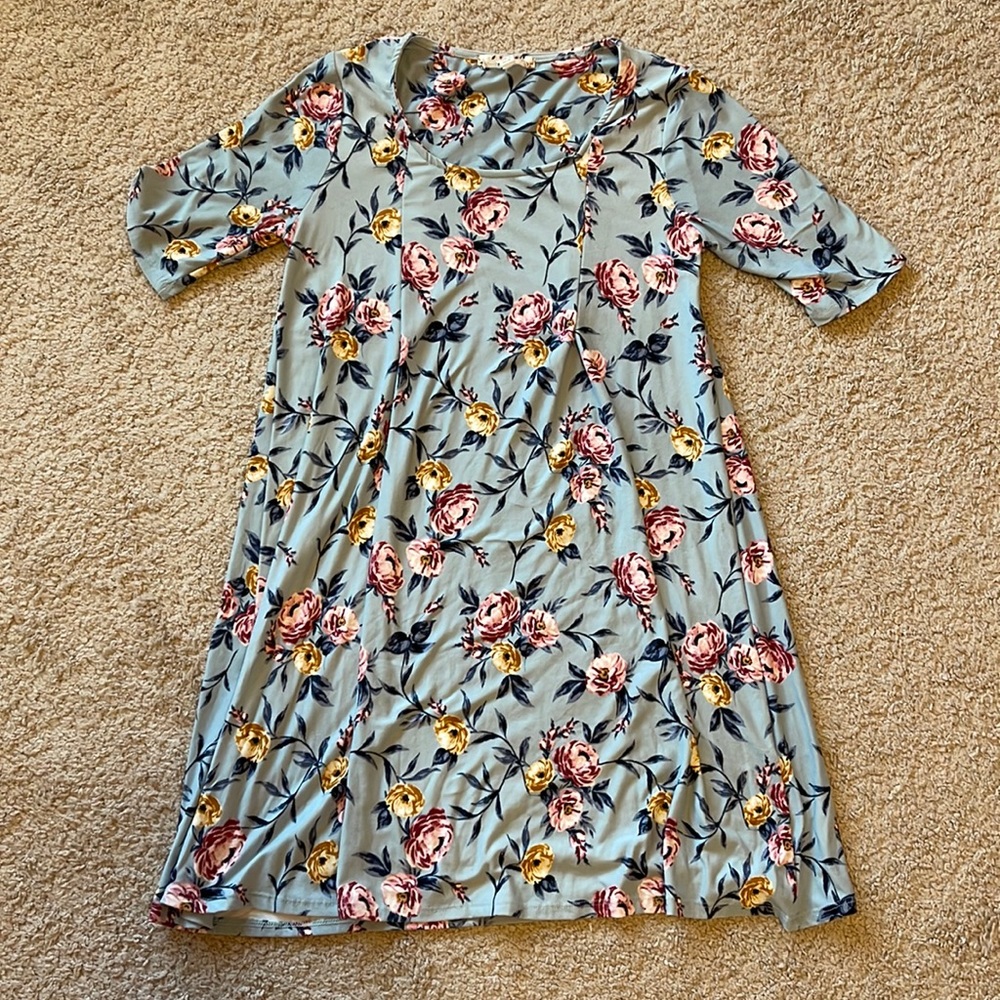 Blue Floral Dress